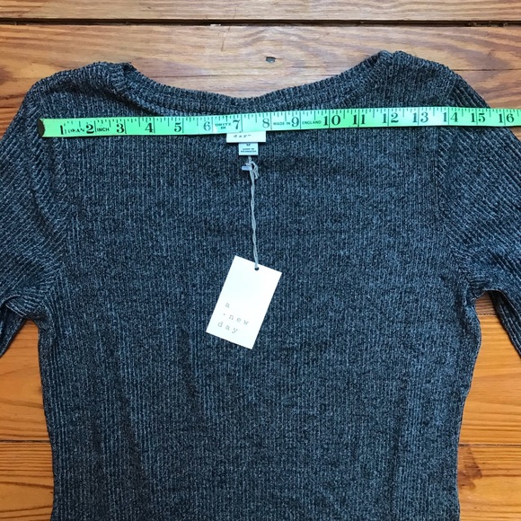 A New Day Gray Knit Bodycon Dress, NWT, M - Picture 6 of 14